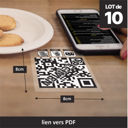 Sticker carré-QR CODE -...