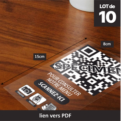 Sticker rectangle-QR CODE -...